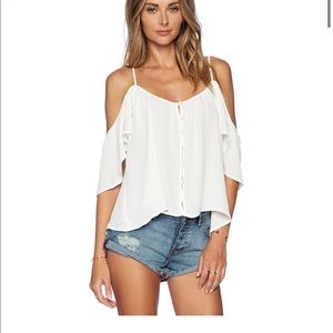 Amuse Society Lena Woven Top // Casa Blanca